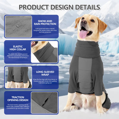 Manteau Hiver Col Roulé Gros Chien Combinaison Neige