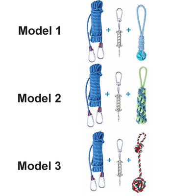 Spring Pole Chien Ressort Inox Corde 5 m ou 10 m