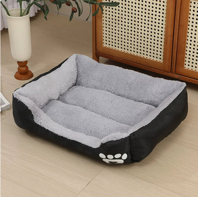 Canapé pour Chien Carré Doux Lavable Chaud d'Hiver