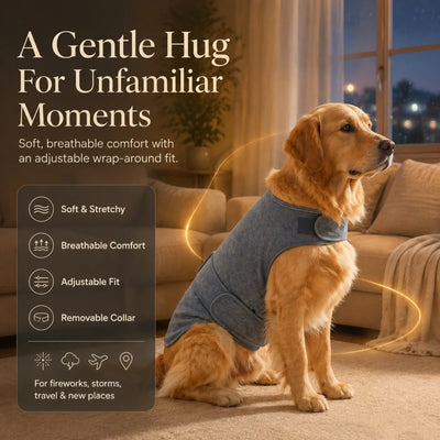 Vêtement Apaisant Anti-Anxiété Réglable Col Amovible Chien Voyage