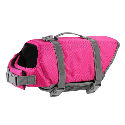 Gilet de Sauvetage pour Chien Réglable Poignée Ventre Aéré