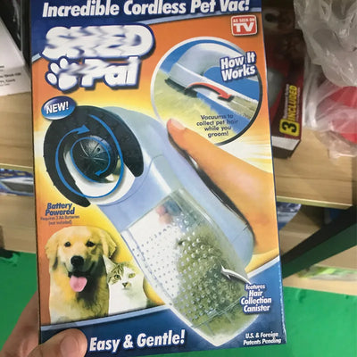Aspirateur à Poils de Chien Portable à Piles Brosse Massante