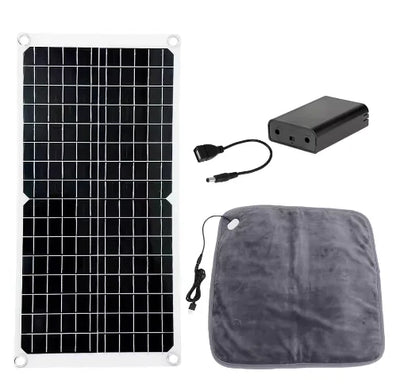Coussin Chauffant Solaire Portable pour Chien Batterie Intégrée