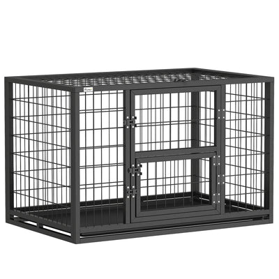 Cage pour Chien Intérieur Acier Toit Ouvrant 94x60x64 cm