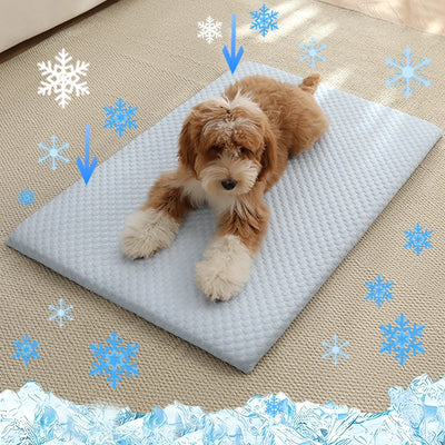 Tapis Rafraîchissant pour Chien en Soie Glacée, Antidérapant