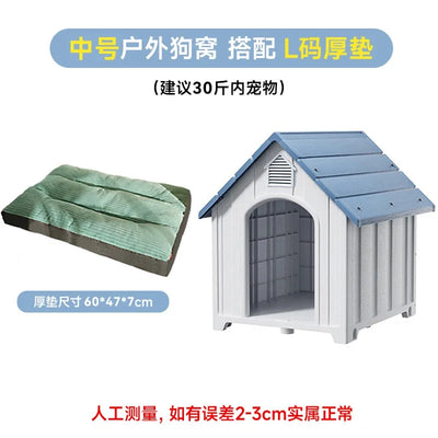 Niche pour Chien Extérieur Plastique Isolée Grande Taille Toutes Saisons