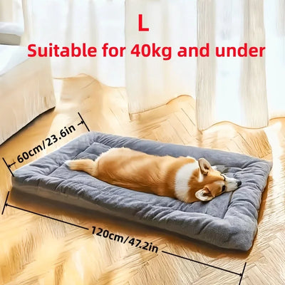 Tapis de Couchage Double Face pour Chien, Beige et Gris
