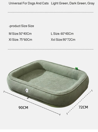 Panier Ovale Double Face Polaire Douce pour Gros Chien