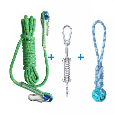 Spring Pole Chien Kit Corde 5 m avec Jouet à Tirer