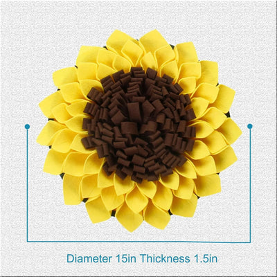 Tapis de Fouille Tournesol Alimentation Lente Chien