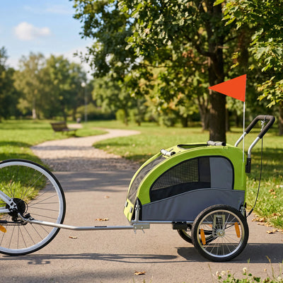 Remorque Vélo PawHut 2-en-1 Chien 20 kg Suspension