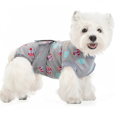 Body Post-Opératoire Chien Coton Imprimé Alternative Collerette