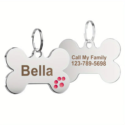 Médaille Gravée Motif Patte pour Chien