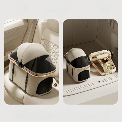 Poussette pour Chien de Luxe 3 en 1 Nacelle Détachable