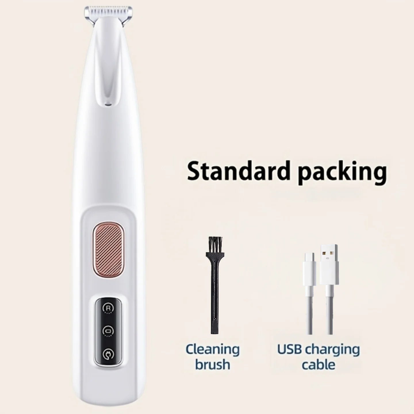 Tondeuse Pattes pour Chien Silencieuse 35 dB Lumière LED USB