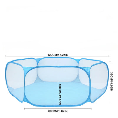Parc pour Chien Pliable Transparent Chiot et Lapin 120 cm