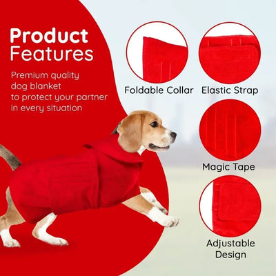 Manteau de Bain Velcro Séchage Rapide pour Chien
