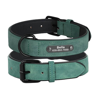 Collier Cuir Gravé Personnalisé Grand Chien