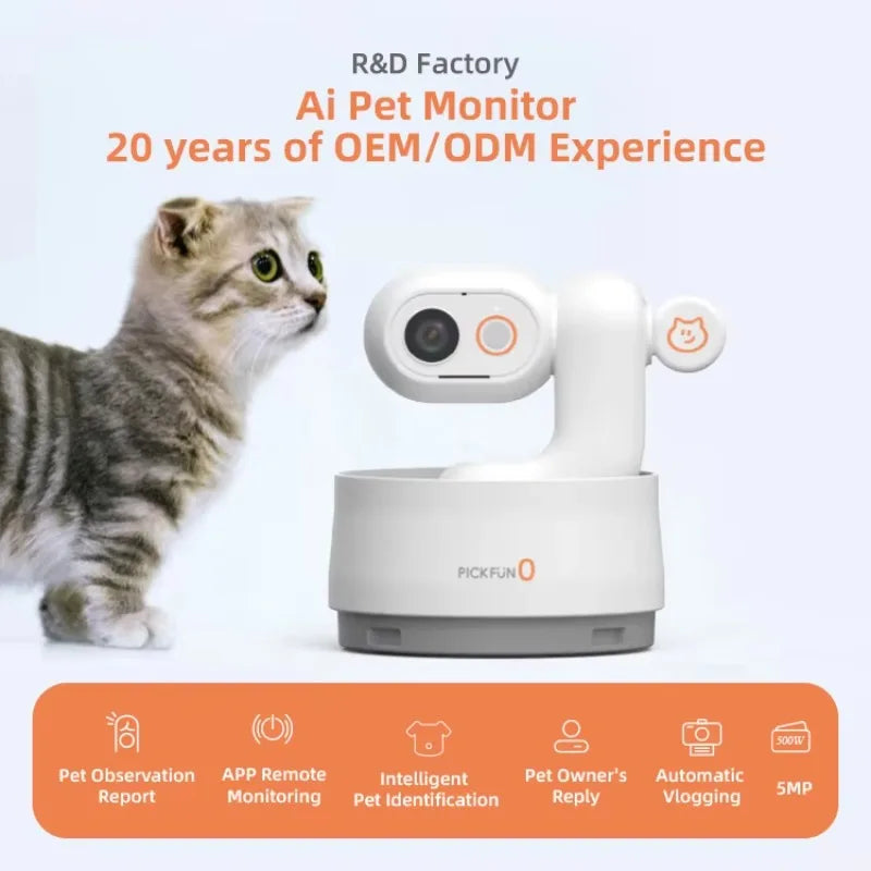Caméra pour Chien Wi-Fi Motorisée avec Micro Vision Nocturne