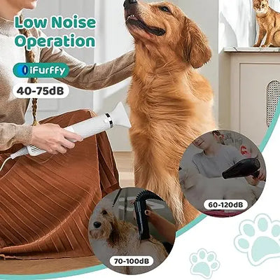 Souffleur de Toilettage Sèche-Poil Portable 5 en 1 avec Brosse