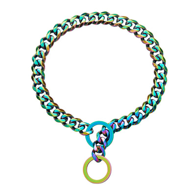 Collier Chaîne Gourmette Dorée Bouledogue Pitbull 25 à 76 cm