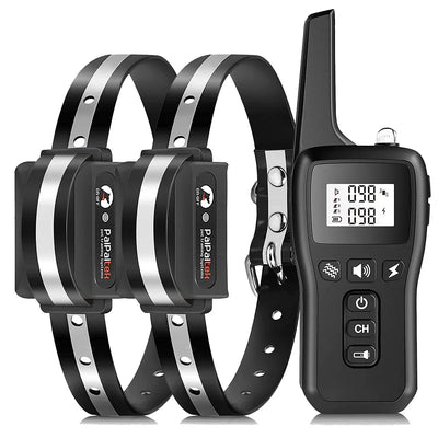 Collier Électrique de Dressage 2 Chiens Télécommande 1000 m