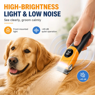 Tondeuse de Toilettage pour Chien Écran LED Grande Taille