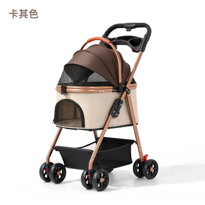 Poussette pour Chien Pliable Nacelle Amovible Aluminium