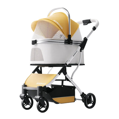 Poussette pour Chien Légère Pliable à Nacelle Amovible