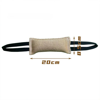 Jouet de Traction pour Chien Coussin Jute 2 Poignées