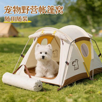 Tente pour Chien Camping Portable Niche Pliable 85 x 58 cm