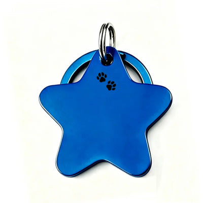 Médaille d'Identification Étoile Gravée pour Chien