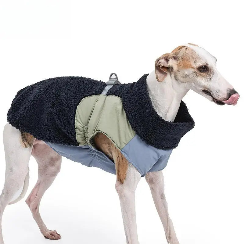 Manteau Chien Hiver Polaire d'Agneau Coupe-Vent Anneau en D
