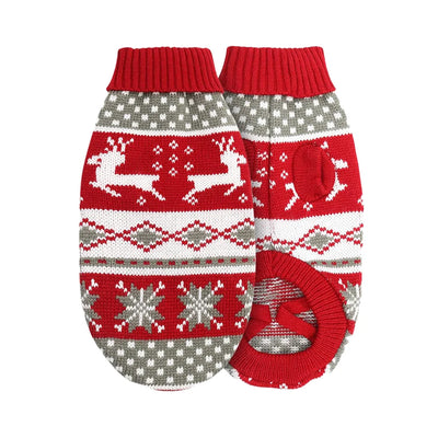 Pull pour Chien de Noël Tricoté Rennes Moyen et Grand