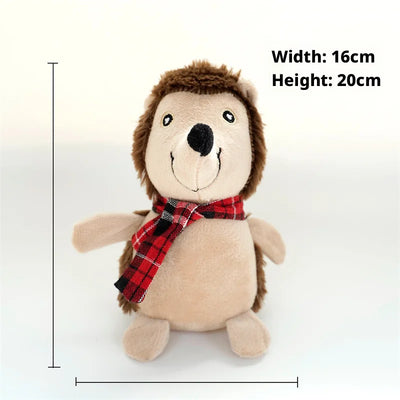 Jouet de Noël Chien Corde et Peluche Hérisson Renne