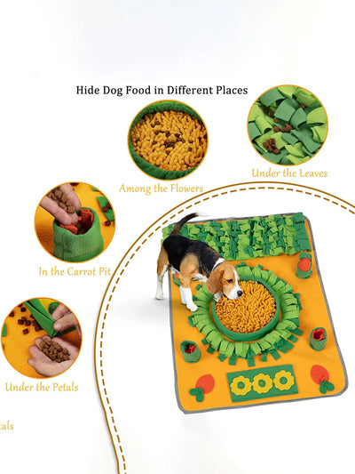 Tapis de Fouille Jardin avec Gamelle Chenille pour Chien