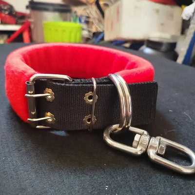 Collier Rembourré Anti-Torsion Anneau Pivotant Grand Chien