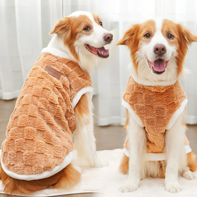 Manteau Flanelle Douce Gaufrée pour Chien Moyen à Grand