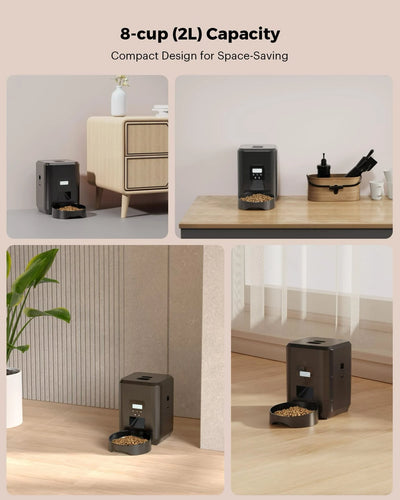 Distributeur de Croquettes Compact 2 L WiFi Programmable