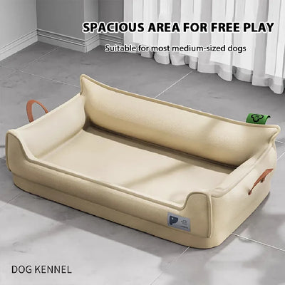 Canapé pour Chien Orthopédique Détachable Lavable Anti-Dérapant