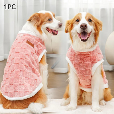 Manteau Flanelle Douce Gaufrée pour Chien Moyen à Grand