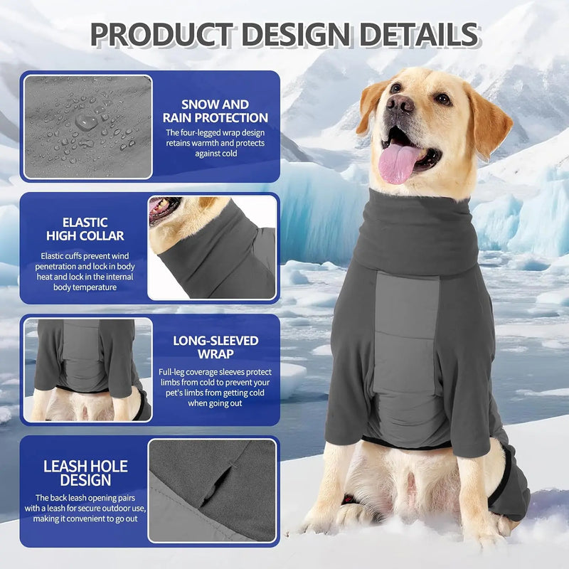 Manteau Intégral Coupe-Vent Chien Col Roulé