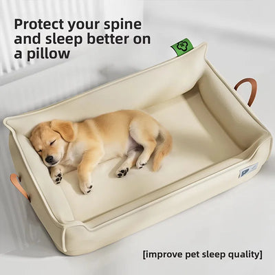 Canapé pour Chien Déhoussable Étanche Bords Hauts 85 cm