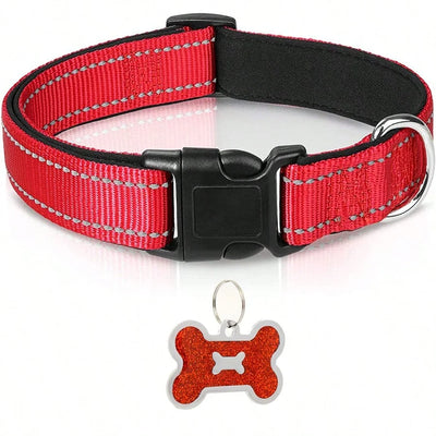 Collier Nylon Doux Réfléchissant pour Chien