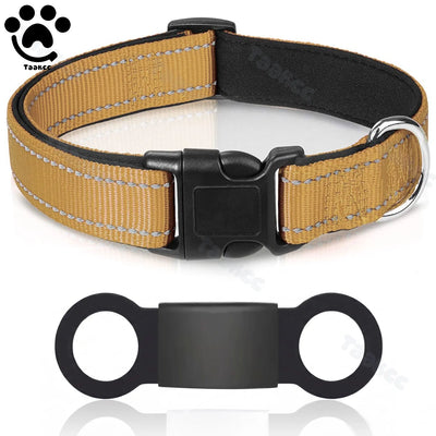 Collier Rembourré Réfléchissant Gravé Nom Chien