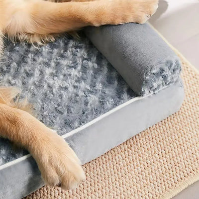 Canapé Orthopédique pour Chien Mémoire de Forme Rebords Lavable