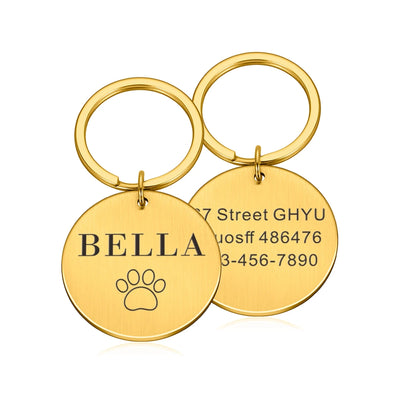 Medaille Anti-Perte Gravee Nom Personnalise Chien