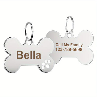 Médaille Gravée Motif Patte pour Chien