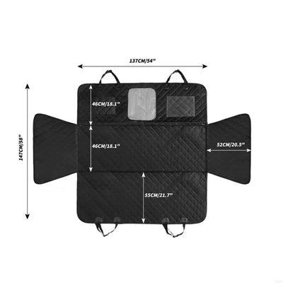 Hamac Voiture pour Chien Matelassé 4 en 1 Fenêtre en Maille
