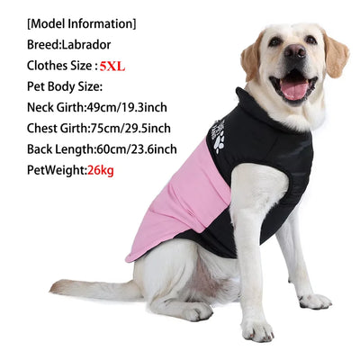 Doudoune Imperméable Zippée pour Grand Chien, 2XL à 6XL